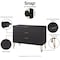 Manhattan Comfort 2-Piece DUMBO Standard 3-Drawer Dresser and DUMBO 1.0 Nightstand in Black 2-DB01-BK - alternate 5
